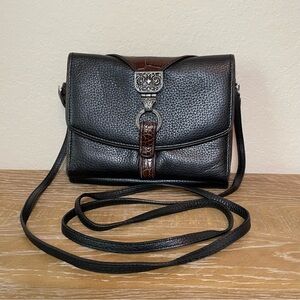 Brighton Nepal Organizer Black and Brown Leather